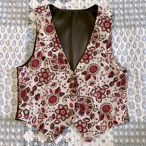 Handmade - Flower and Dark Olive Vest